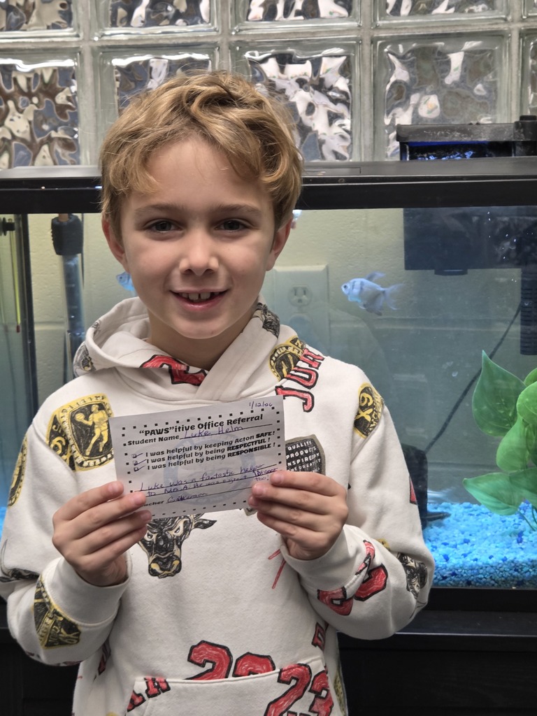 Student with Pawsitive Office Referral