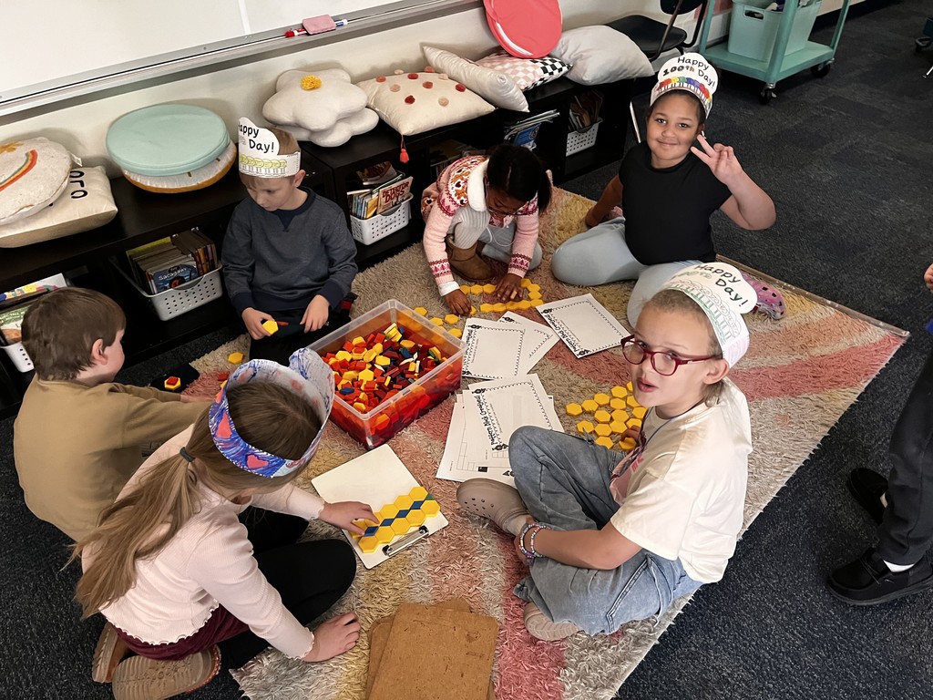 100th day activities in Mrs. Warner's second grade class