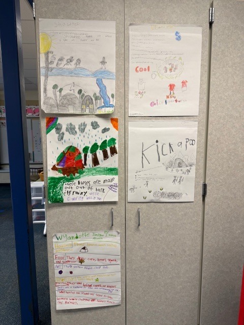 Mrs. Hoffman's 3rd grade students doing research