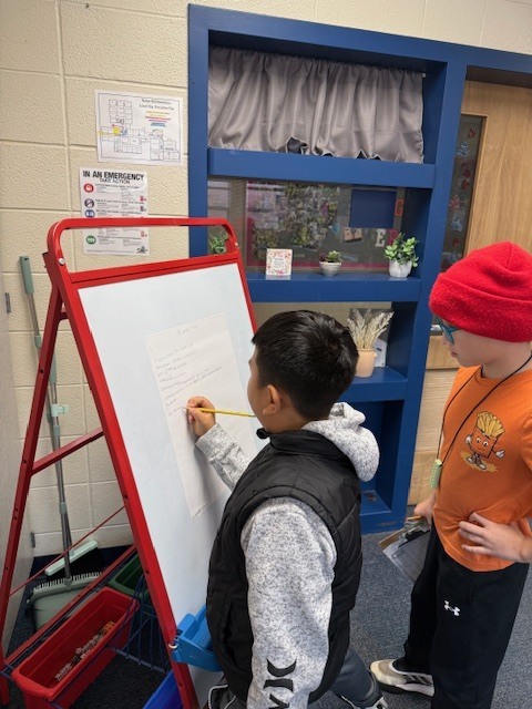 Mrs. Hoffman's 3rd grade students doing research