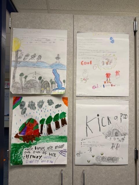 Mrs. Hoffman's 3rd grade students doing research