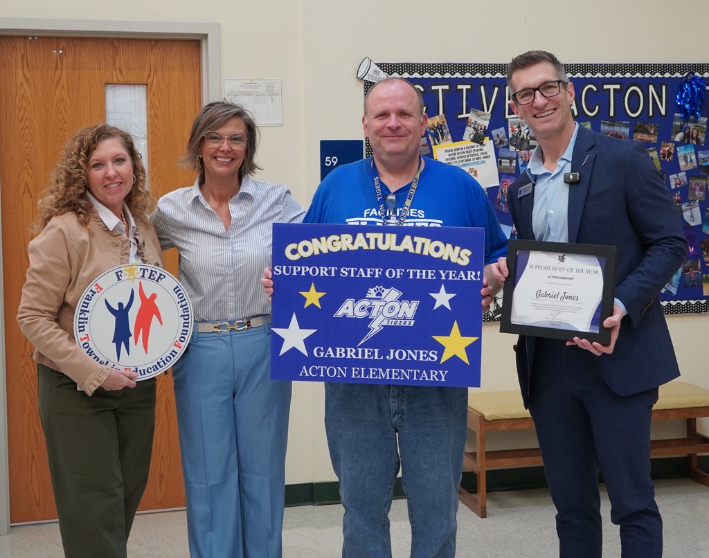 Acton's Support Staff of the Year- Gabe Jones  2026