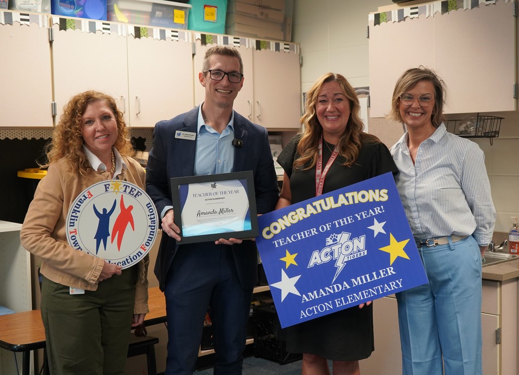 Acton's Teacher of the Year- Amanda Miller 2026