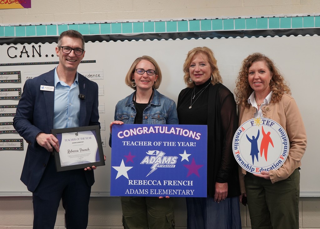 Adam's Teacher of the Year Rebecca French 2026