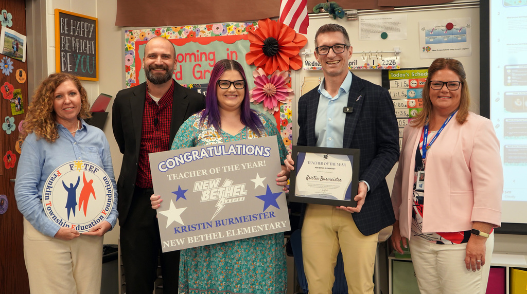 New Bethel Elementary Teacher of the Year- Kristin Burmesiter 2026