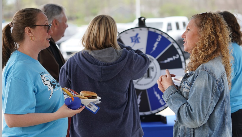collaborating at the staff cookout