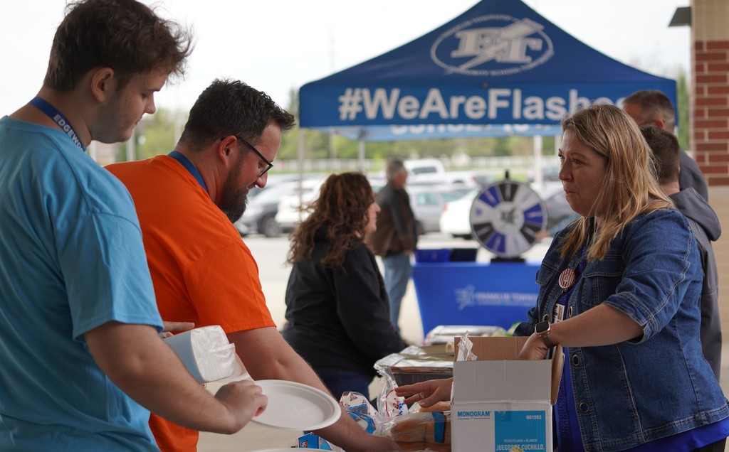 staff at the edgewood cookout