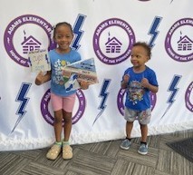 Kindergarten Registration students holding books
