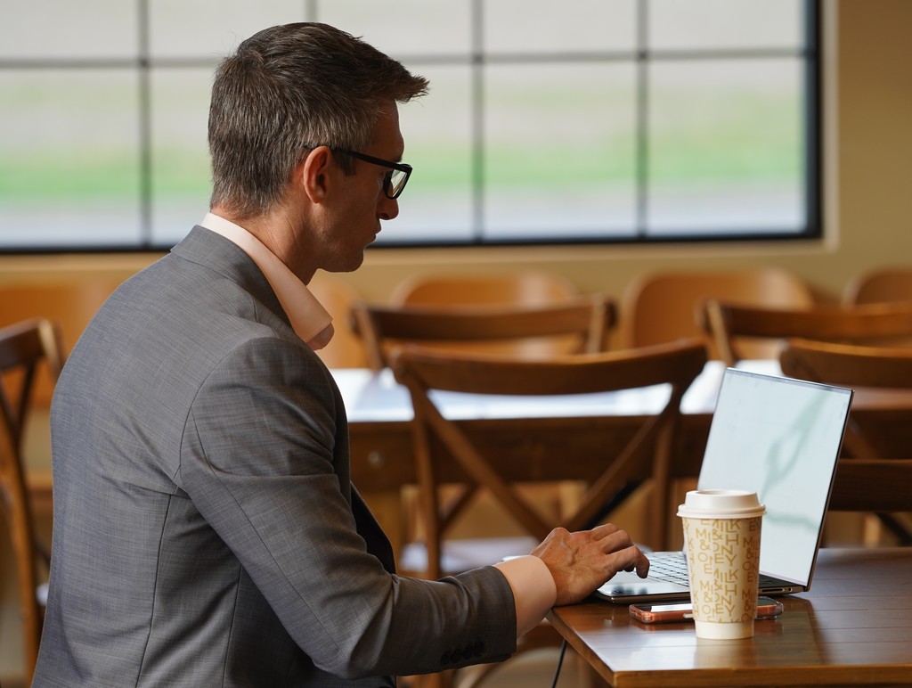 Superintendent coffee chat with a group of people