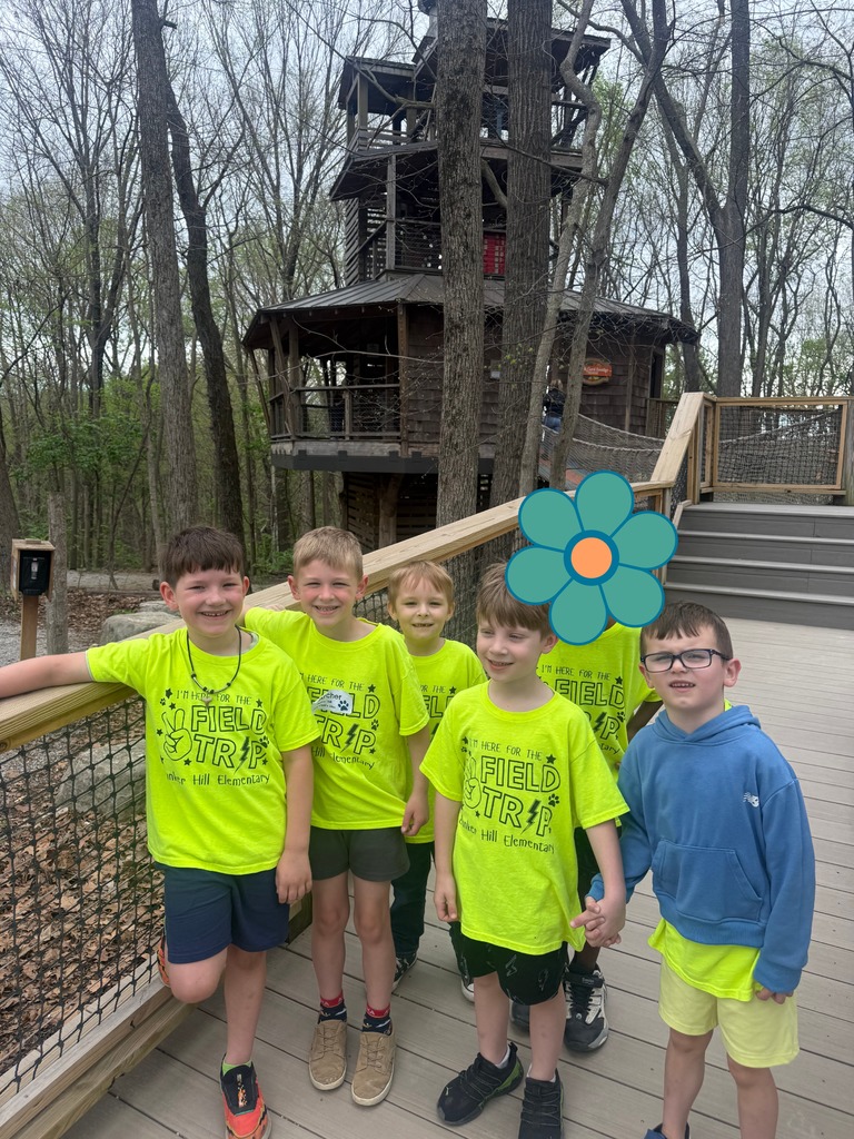 kindergarten students on their field trip to Conner Prairie