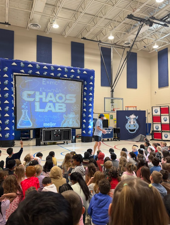 Blue from the Indianapolis Colts putting on a convo for our students