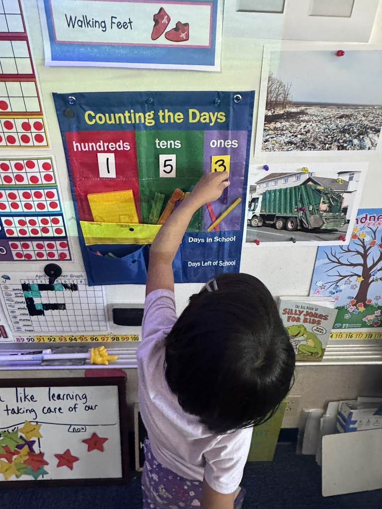 Mrs. Gorske's kindergarten students doing activities for National Kindergarten Day