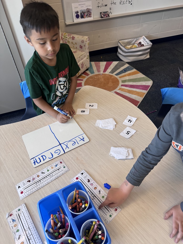 Mrs. Gorske's kindergarten students doing activities for National Kindergarten Day