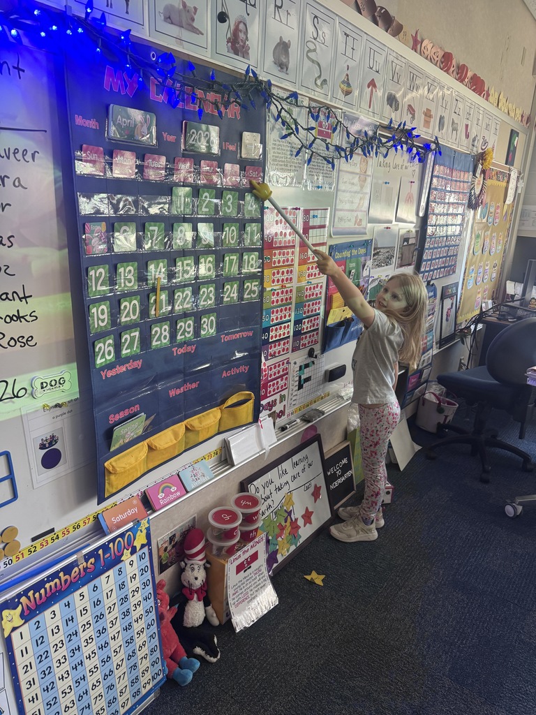 Mrs. Gorske's kindergarten students doing activities for National Kindergarten Day