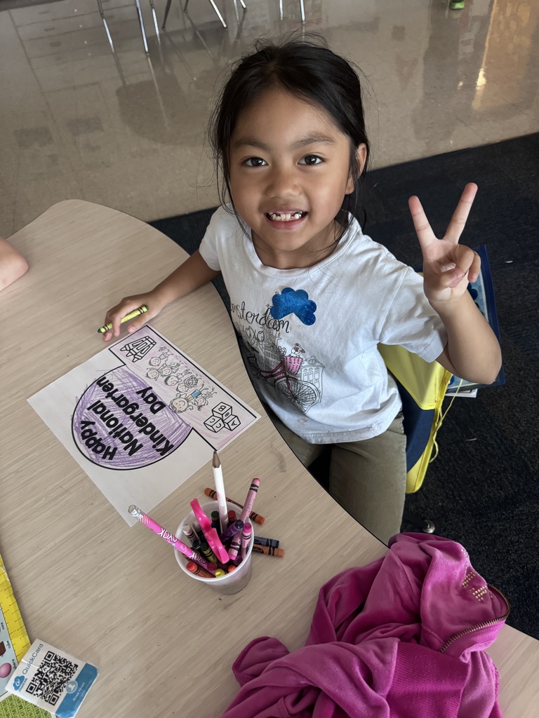 Mrs. Gorske's kindergarten students doing activities for National Kindergarten Day