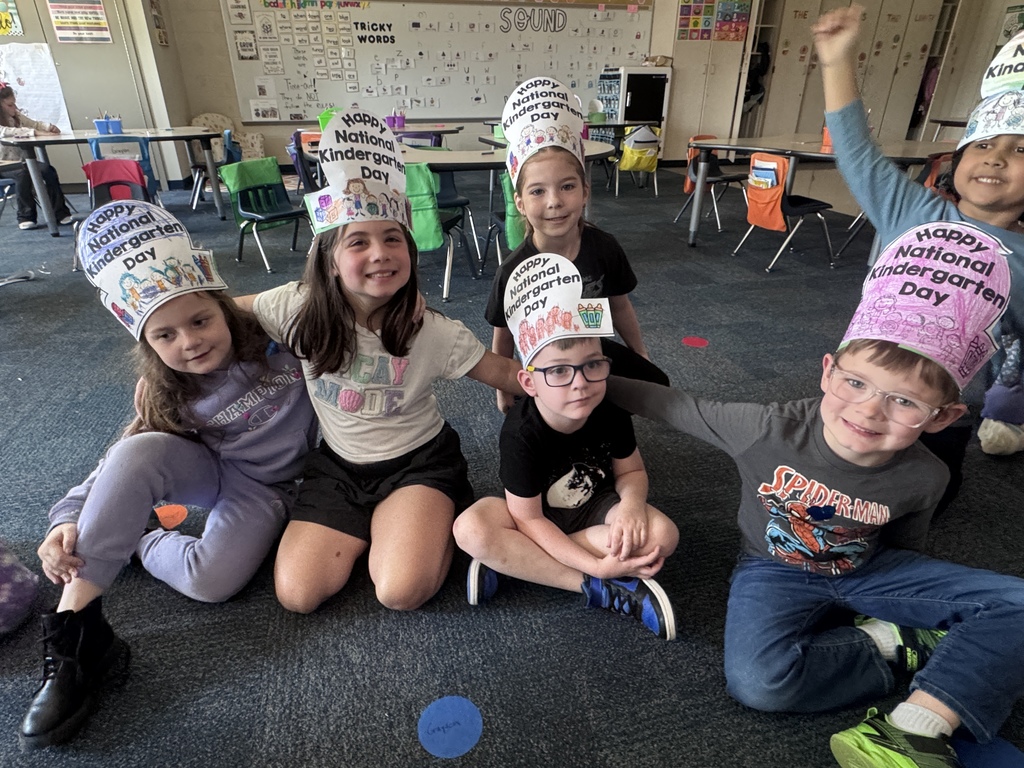 Mrs. Gorske's kindergarten students doing activities for National Kindergarten Day