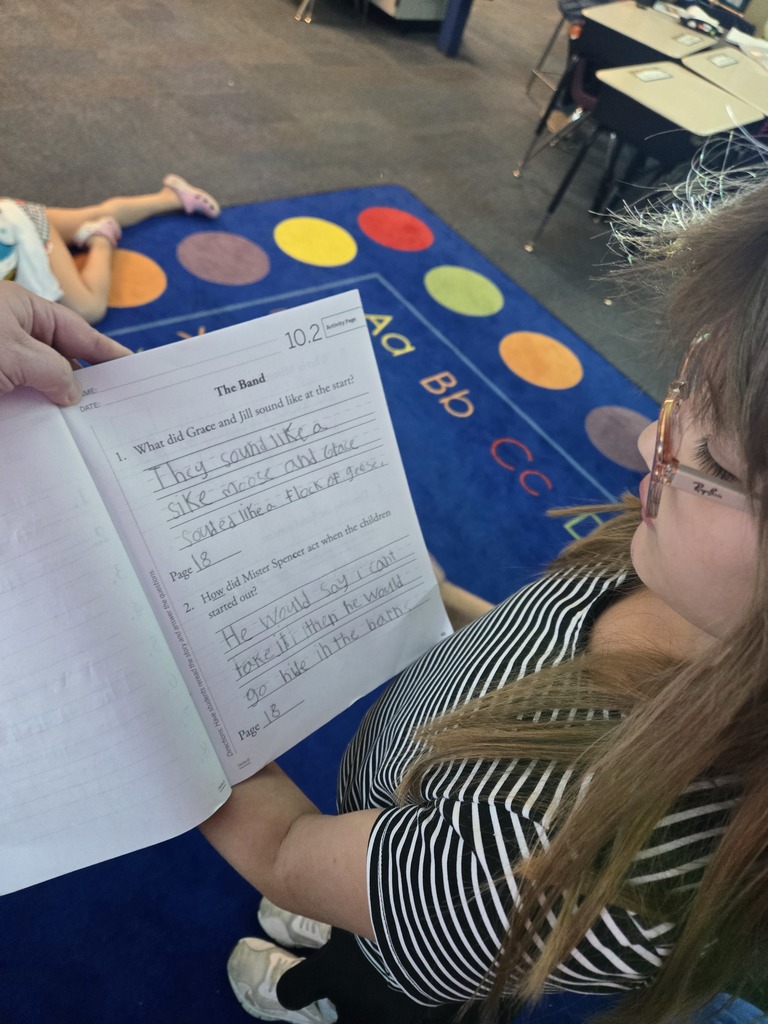 students working on school work in Ms. Hamblet's first grade class