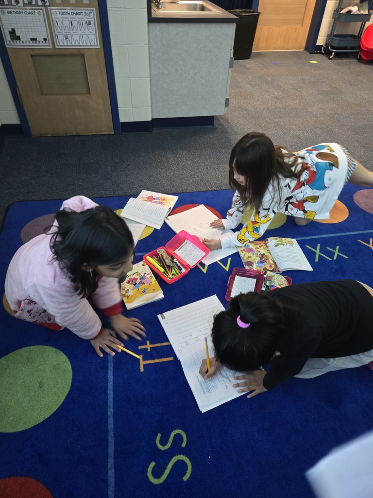 students working on school work in Ms. Hamblet's first grade class