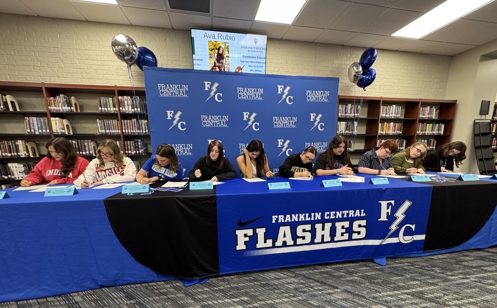 Seniors signing letters of intent to education