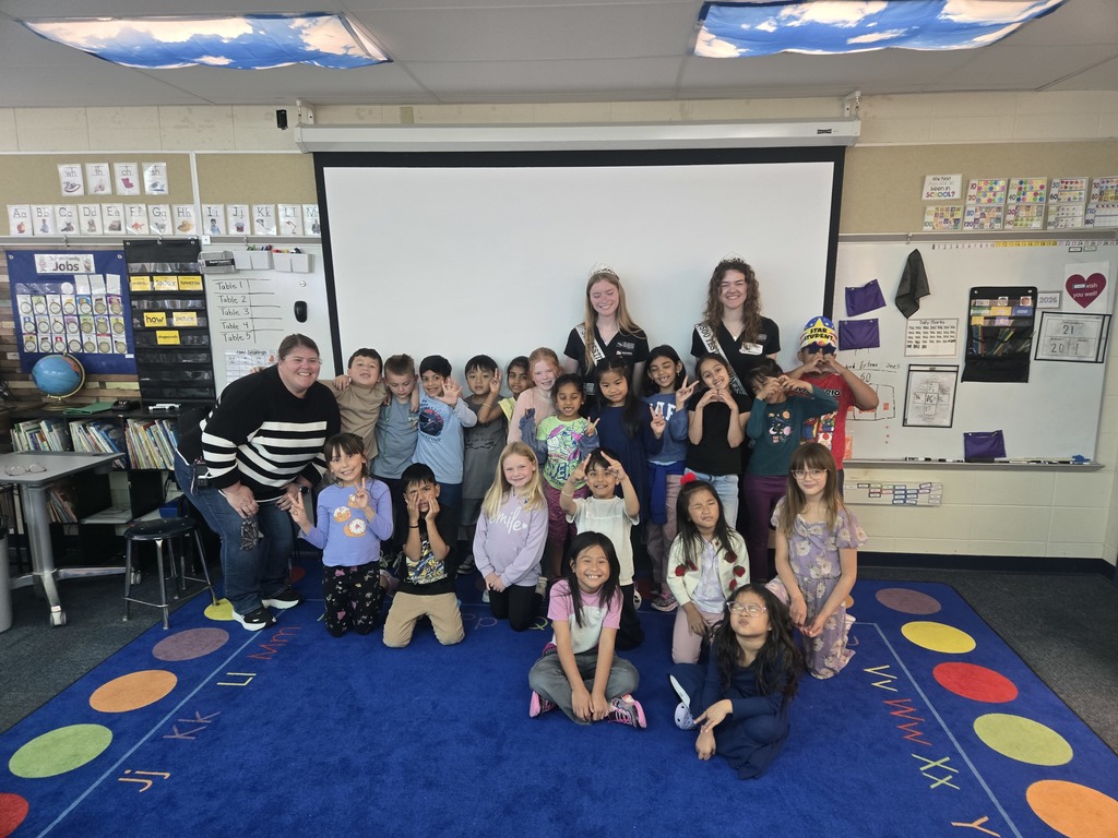 Indy 500 Princesses visiting the first grade classrooms