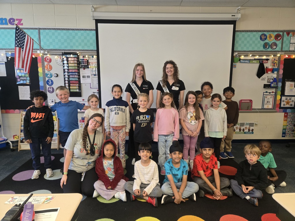 Indy 500 Princesses visiting the first grade classrooms