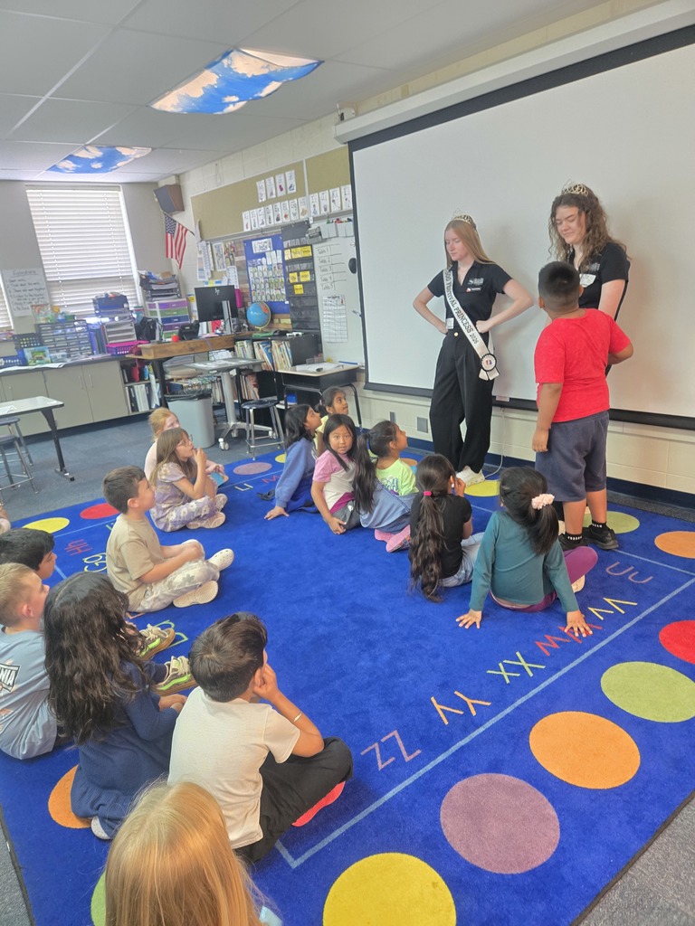 Indy 500 Princesses visiting the first grade classrooms
