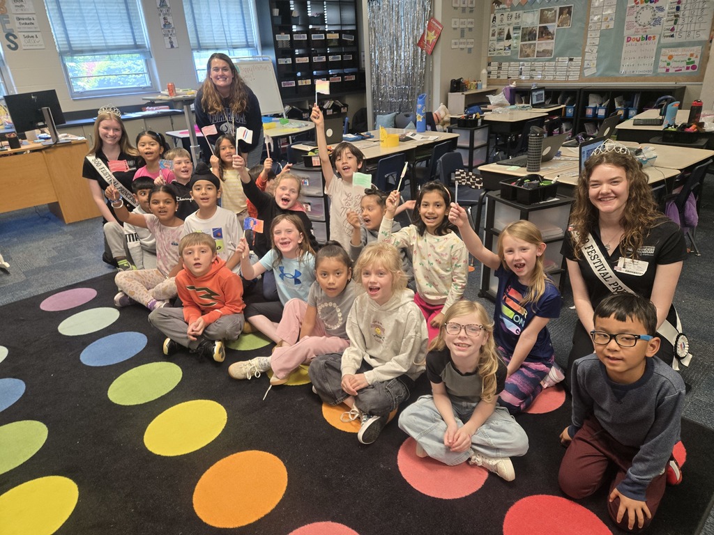 Indy 500 Princesses visiting the first grade classrooms