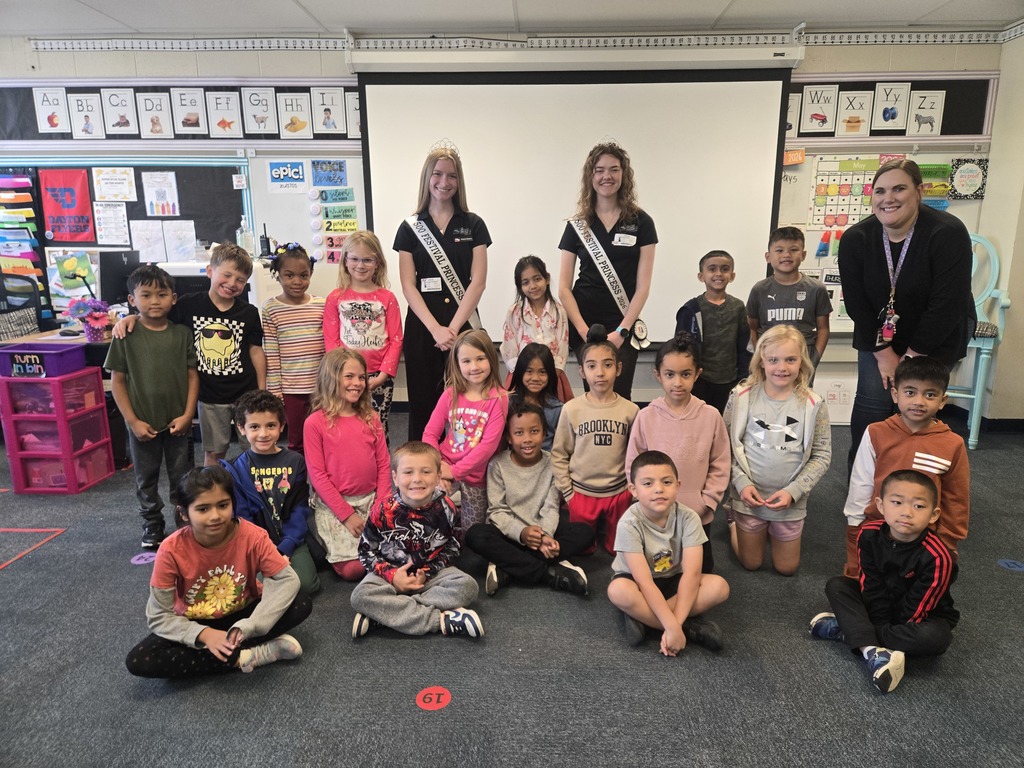 Indy 500 Princesses visiting the first grade classrooms