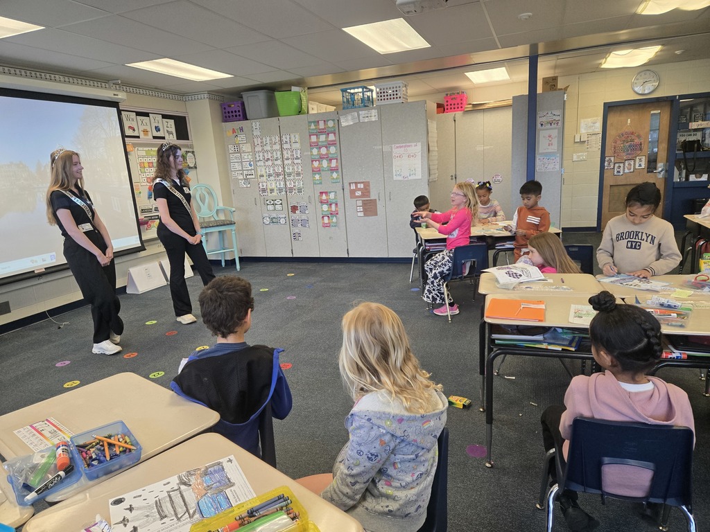 Indy 500 Princesses visiting the first grade classrooms