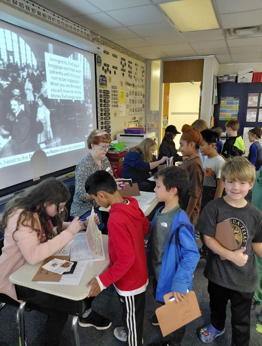 Second grade Ellis Island Simulation