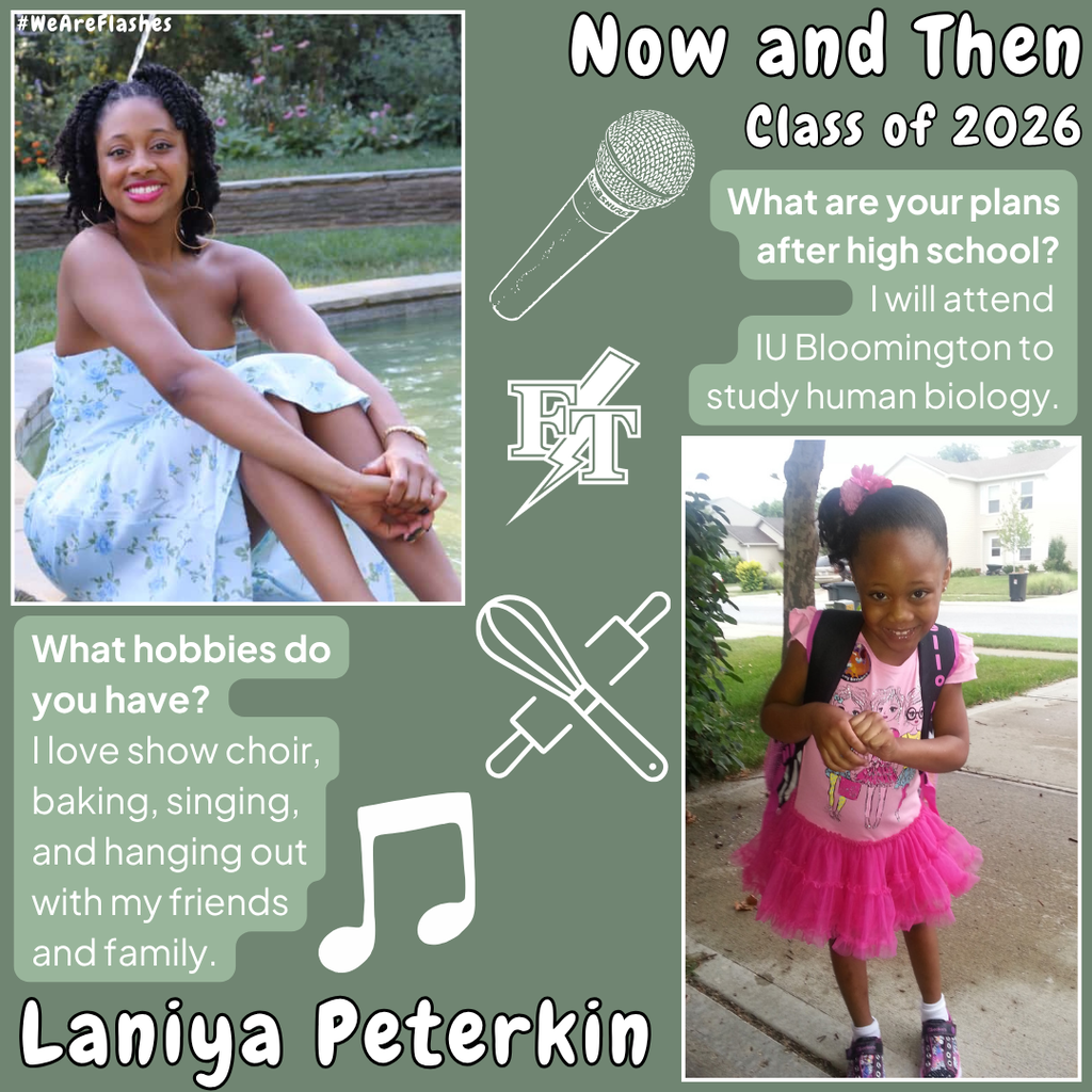 Laniya Peterkin Senior Now and Then
