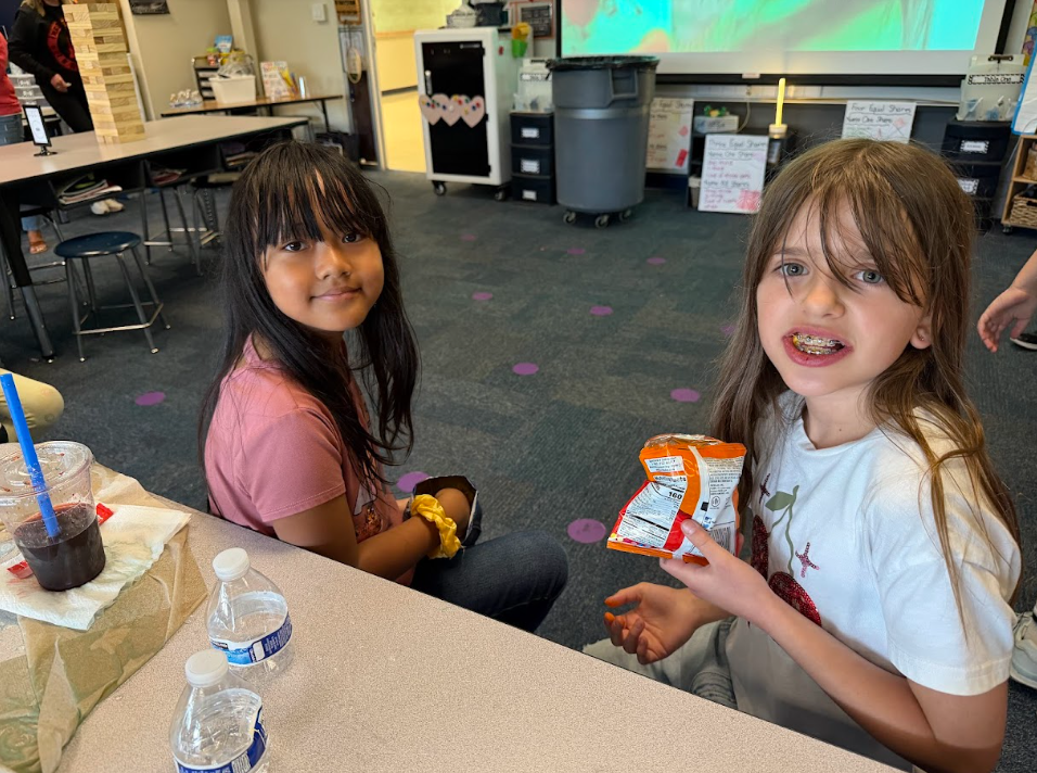 photo of the sip sip hooray party in second grade