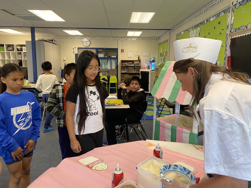 Mrs. Goodman's third grade class's ice cream reward
