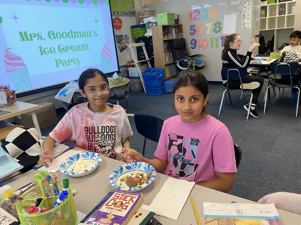 Mrs. Goodman's third grade class's ice cream reward