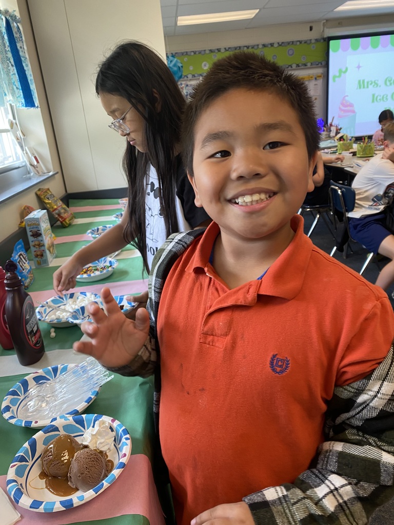 Mrs. Goodman's third grade class's ice cream reward
