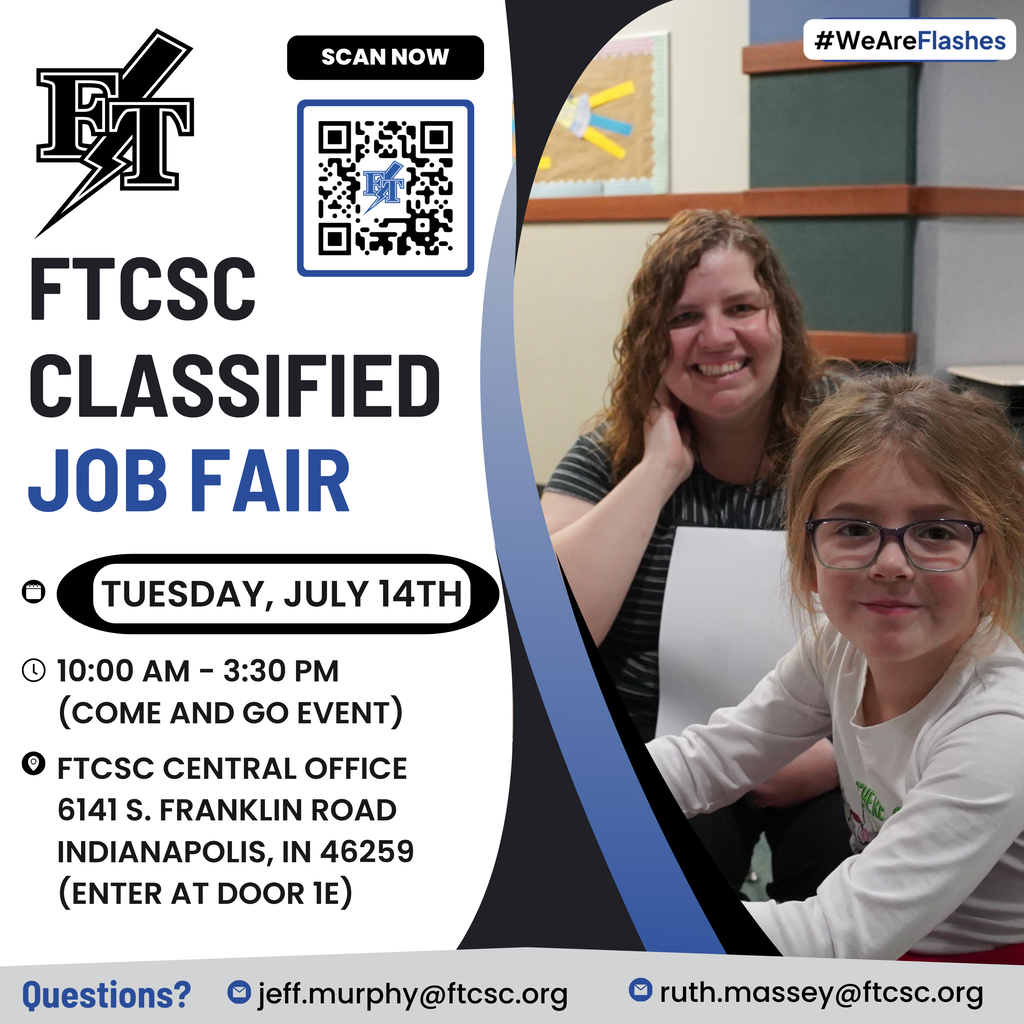 FTCSC Classified Job Fair - Tuesday, July 14, 10:00 AM - 3:00 PM at the FTCSC Central Office