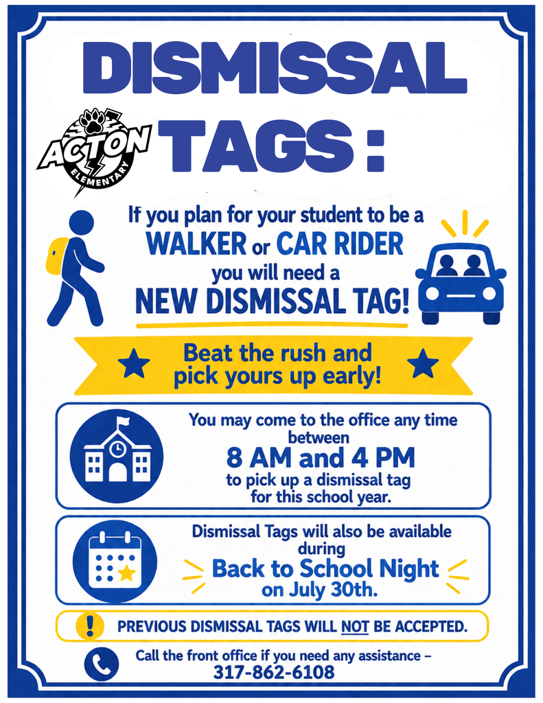 Beat the rush and pick up your dismissal tag today!