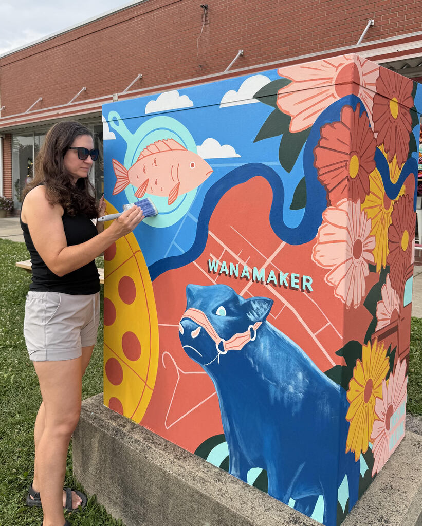 Christina Hollering, FC Alum commissioned to paint in Wanamaker