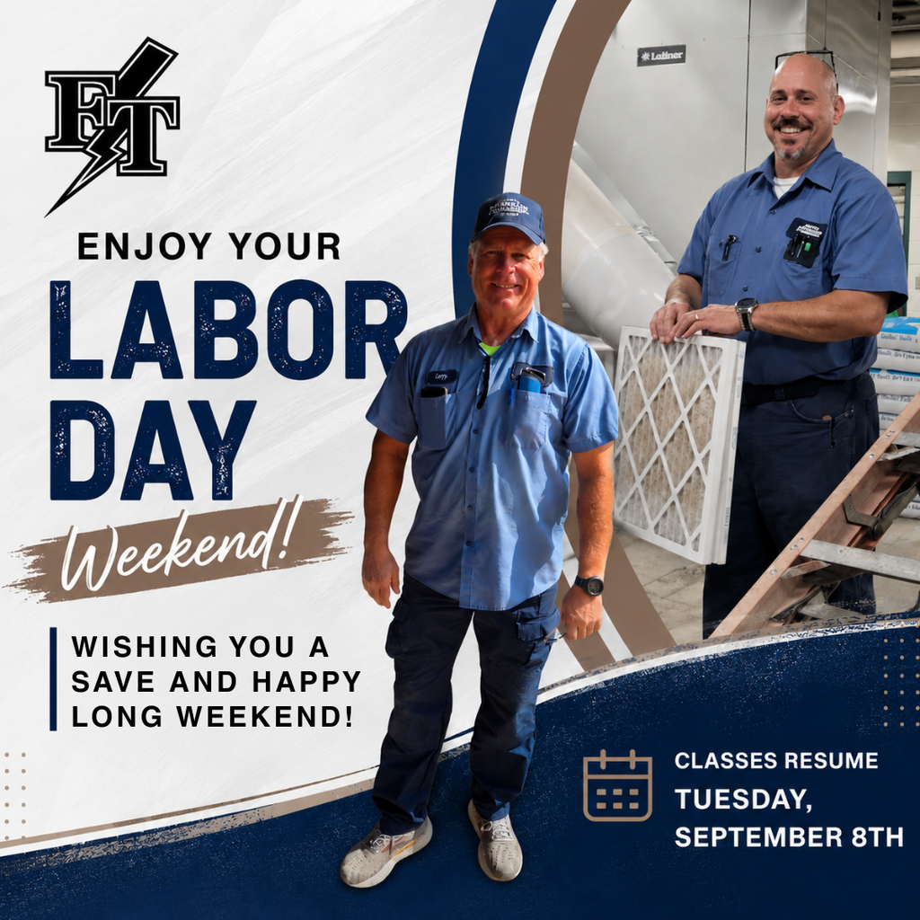 Labor Day Weekend, classes resume September 8th