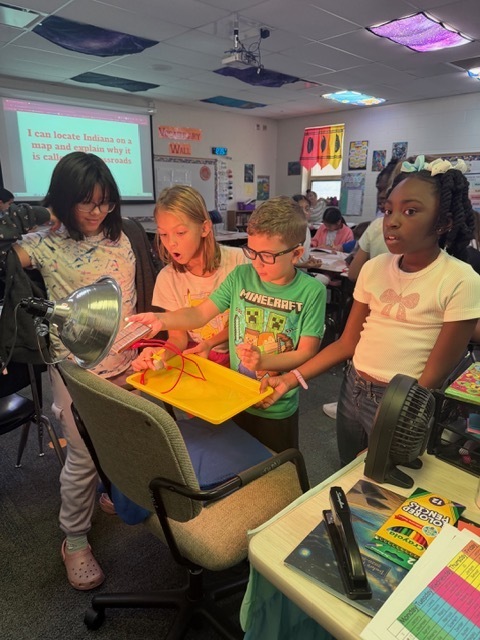 Students doing a Science Lab 