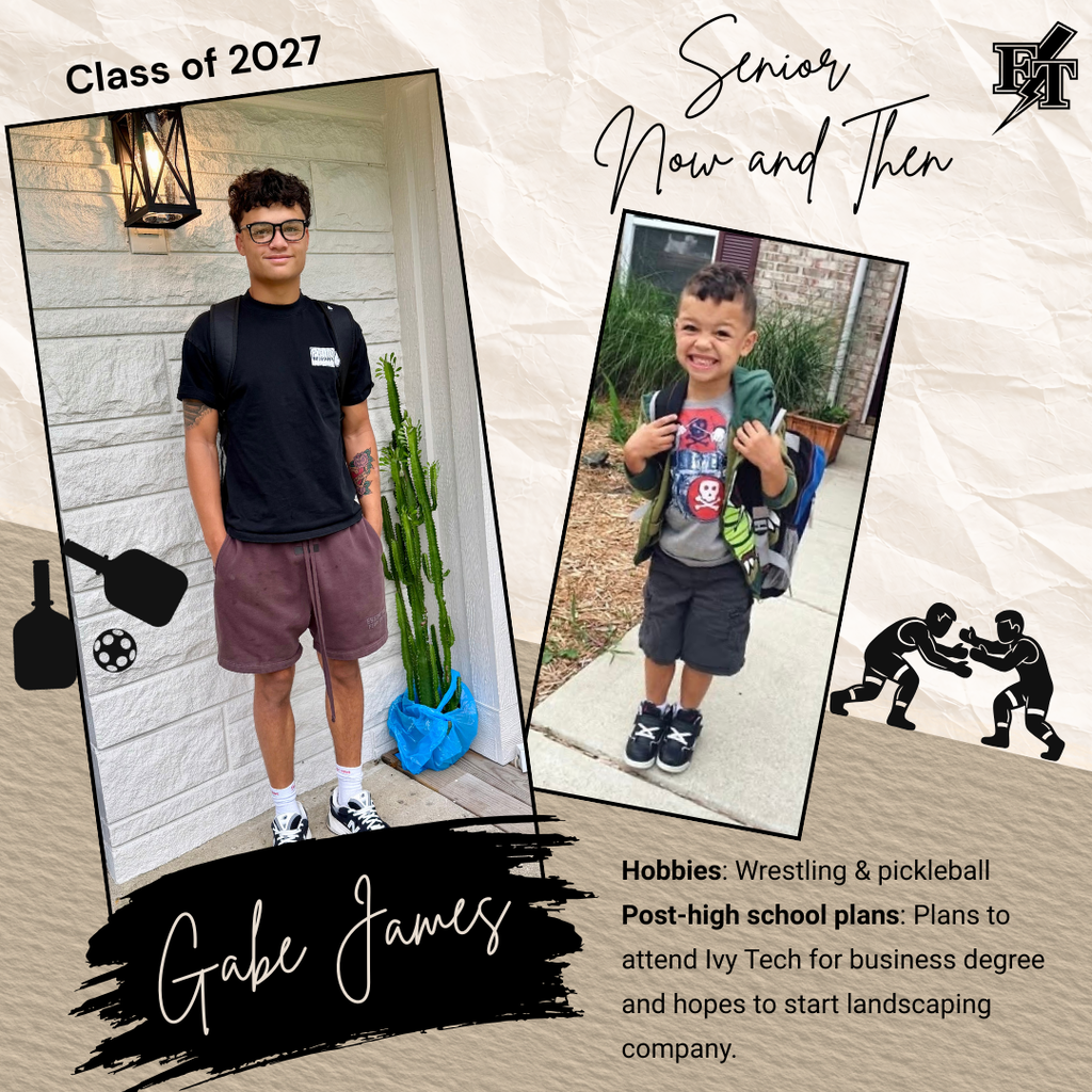 Gabe James Senior Now and Then