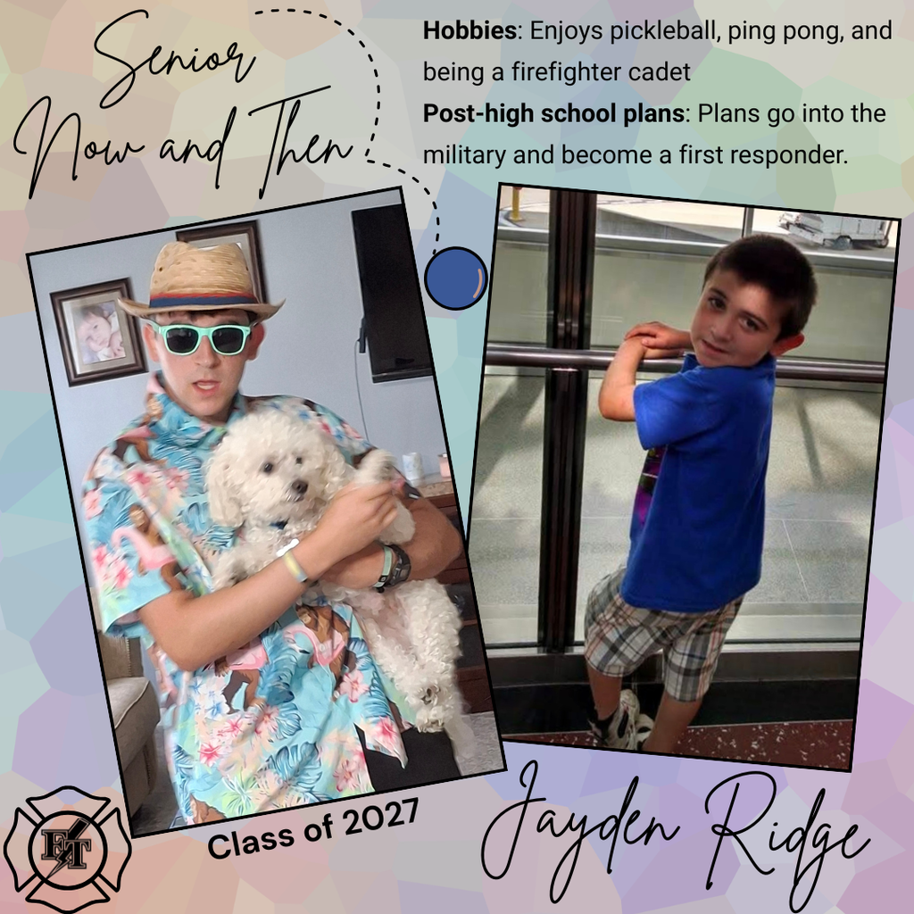 Jayden Ridge Senior Now and Then
