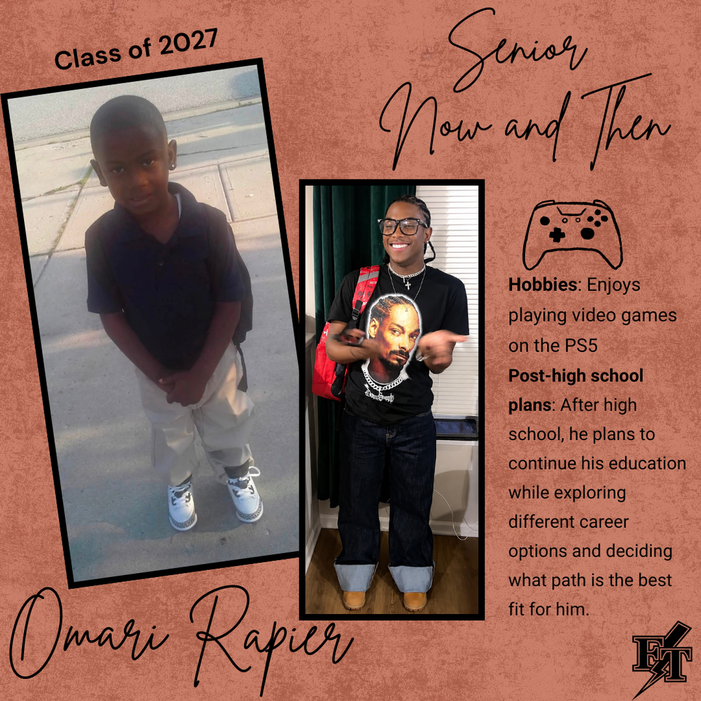 Senior Now and Then Omari Rapier