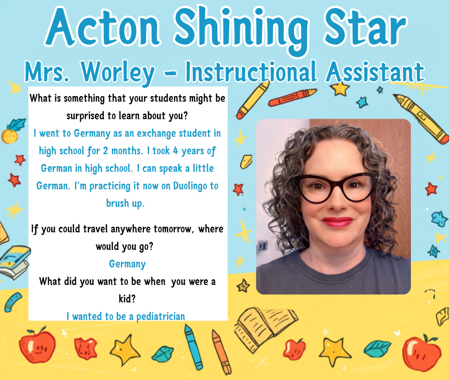 Acton Shining Star-Mrs. Worley