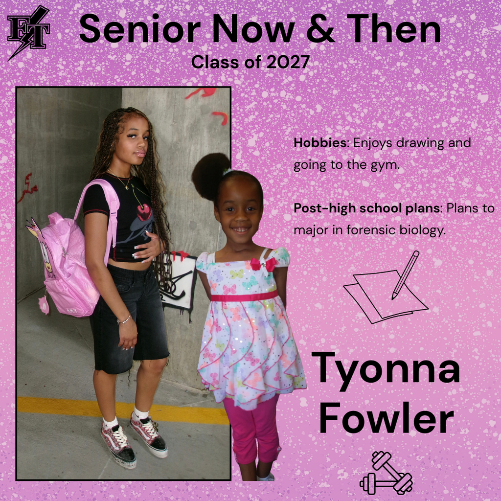 Tyonna Fowler Senior Now and Then