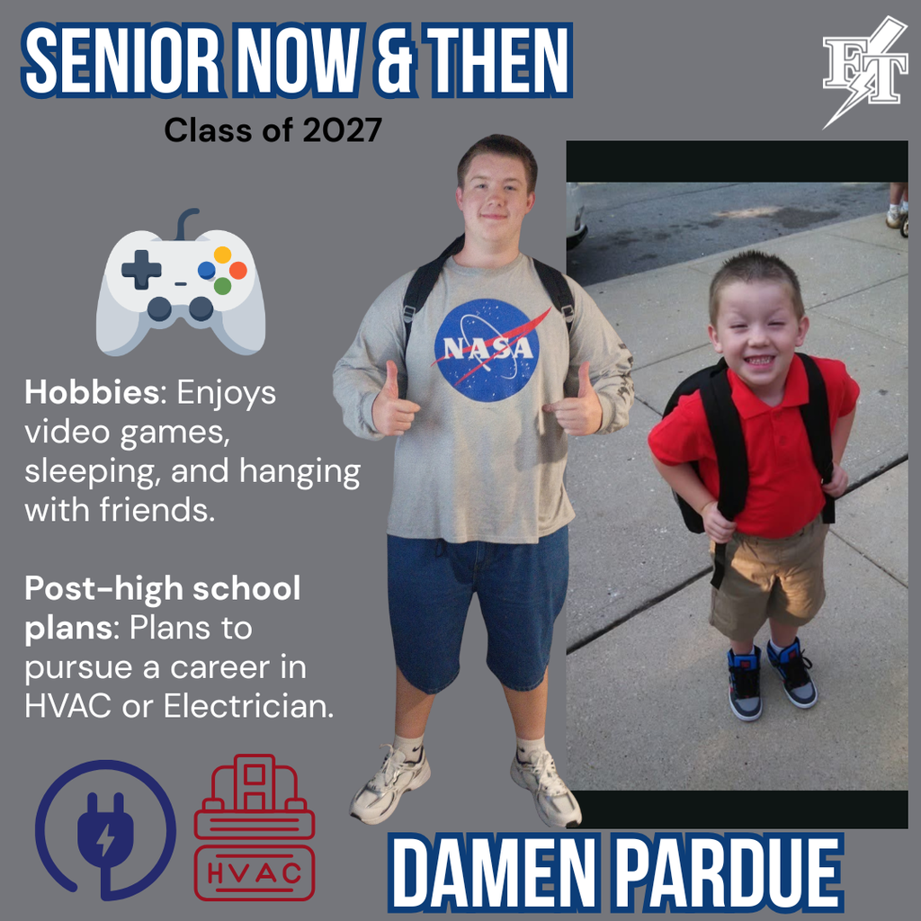 Damen Pardue Senior Now and Then