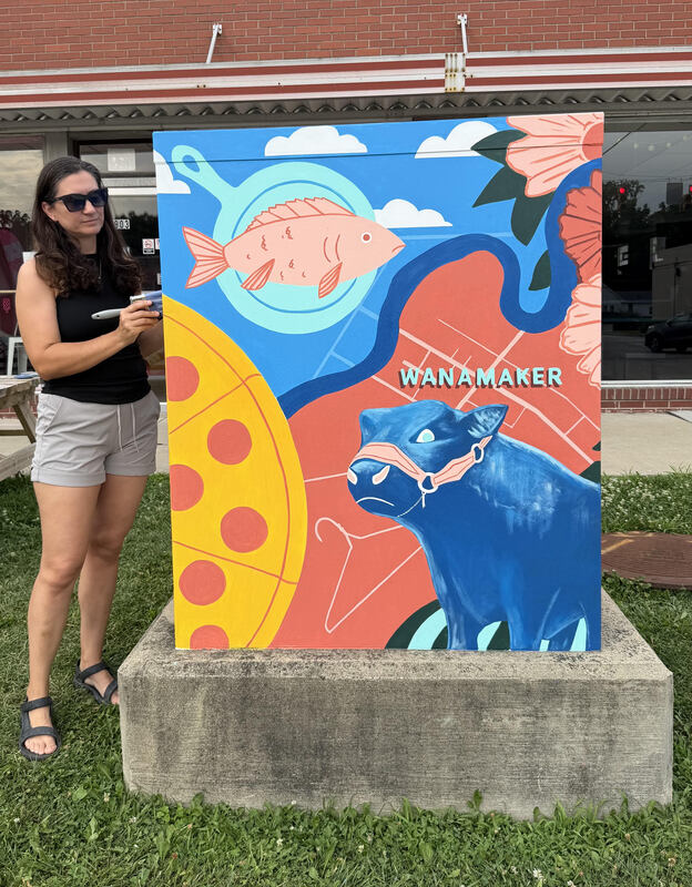 Christina Hollering, FC Alum commissioned to paint in Wanamaker