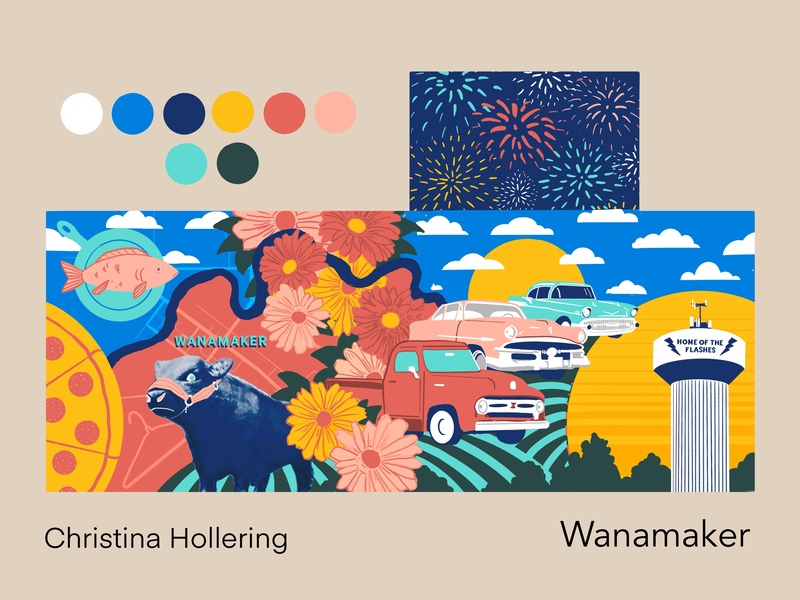 Christina Hollering, FC Alum commissioned to paint in Wanamaker