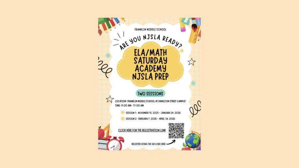 ELA/Math Saturday Academy for NJSLA Prep