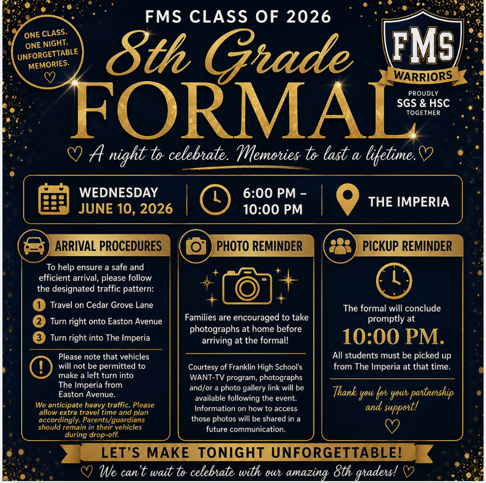 8th Grade Formal at The Imperia - JUN 10 @ 6pm